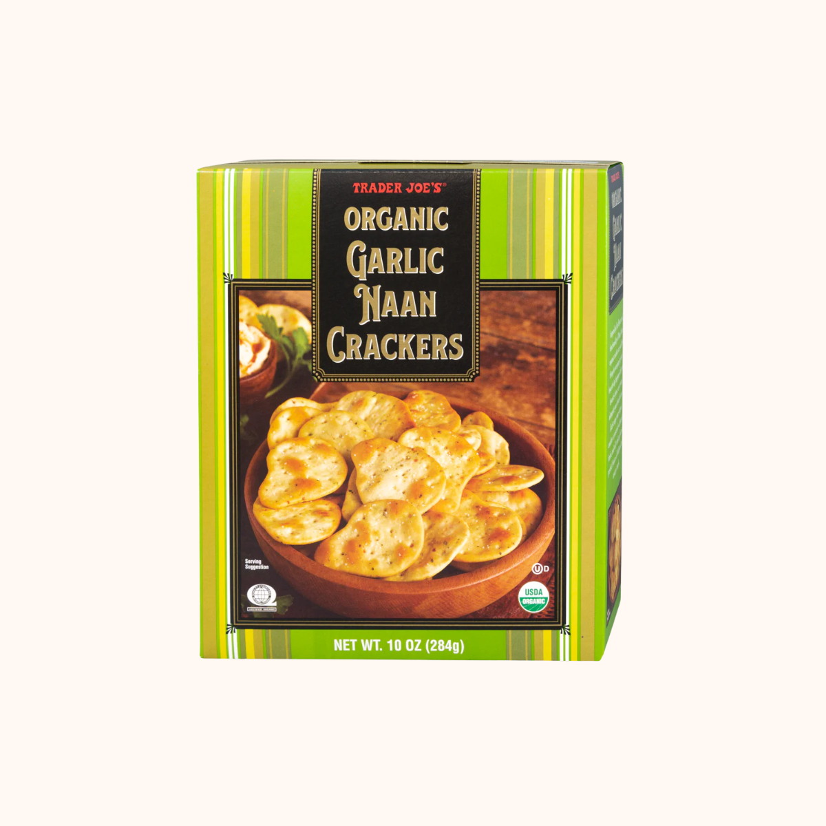 Organic Garlic Naan Crackers