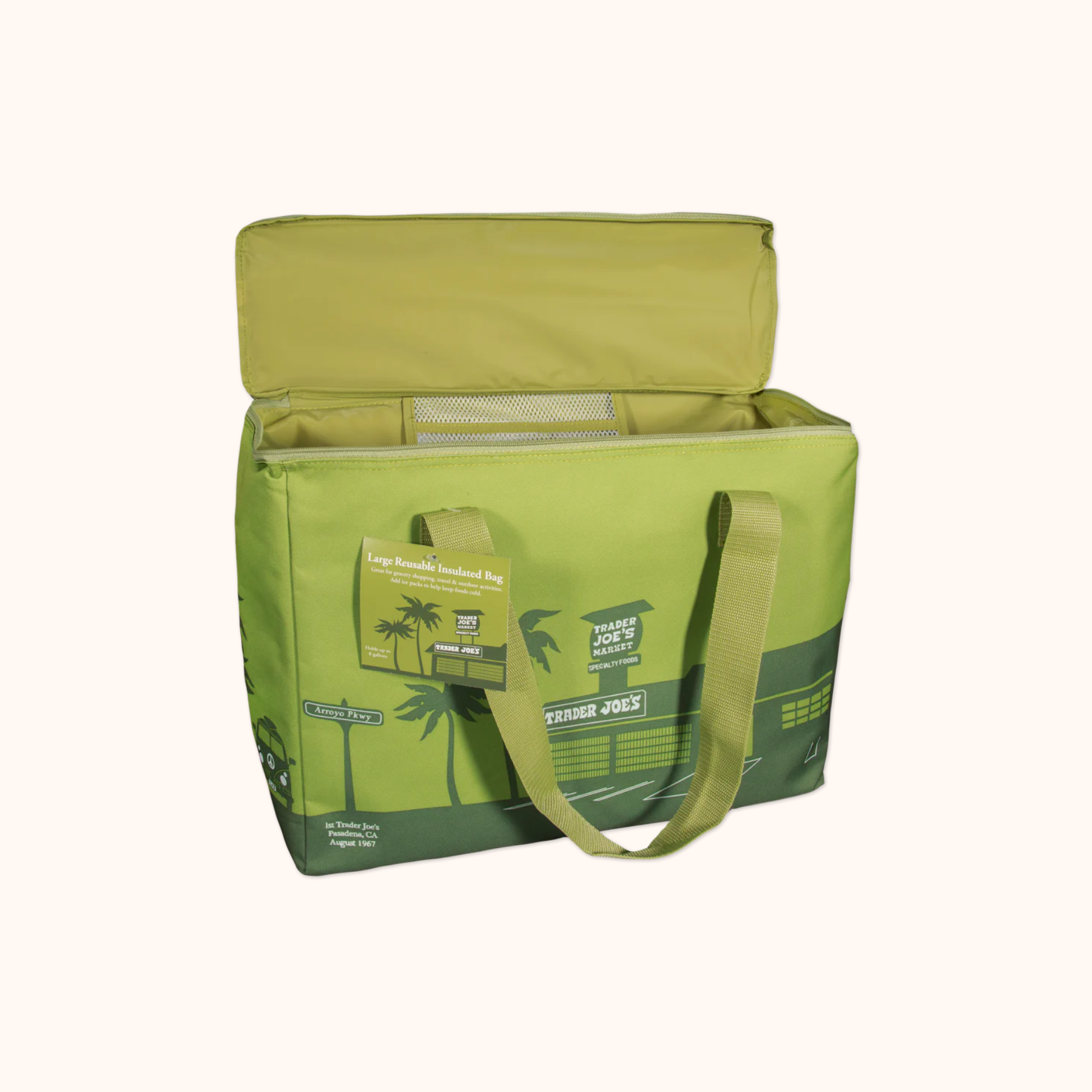 Olive Green Large Reusable Insulated Bag